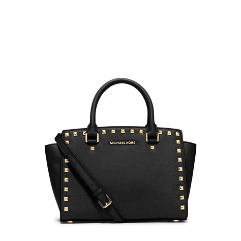 michael kors selma studded medium|michael kors selma medium black.